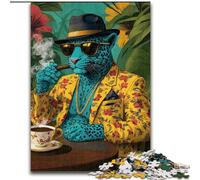 Fashion Leopard Jigsaw Puzzles 1000 Pieces for Adults Teens, Challenging Game And Family Play with Matching Poster And Trivia Sheet (50x75cm)