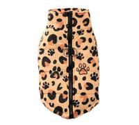 Fashion Leopard Print Waterproof Windproof Small Dog Cat Jacket Winter Warm Cozy Puppy Coat With Zipper For Pugs Shiba Inus,A,S