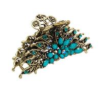Fashion & Lifestyle Large Metal Alloy Hair Claw Jaw Clip for Women and Girls - Pretty Strong Clamp Non-Slip Barrette Hair Updo Grip Bath Accessories for Thick Hair, Blue