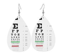 Fashion Lightweight Tear DropDangle Earrings Snellen Eye Chart Funny If U Can Read This Leather Earrings For Women