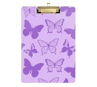 Fashion Lilac Butterflies menu clipboards for Restaurants Transparent for Nursing Student Trade Quest Size 9 x 12 Gold