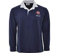 Fashion Link England Rugby Shirt Men’s Long Sleeve - Rugby Jersey for Fans and Players (4XL, Navy Blue)