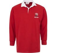 Fashion Link England Rugby Shirt Men’s Long Sleeve - Rugby Jersey for Fans and Players (4XL, Red)