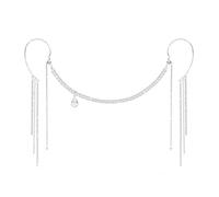 Fashion Long Chain Water Drop Pendant Face Chain Crystal Jewelry Charm Luxury Earrings Jewelry Women Party Rhinestone Chain Necklace For Women Crystal Body Chains