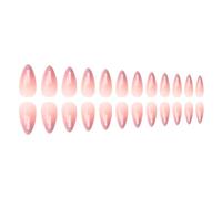 Fashion Long Oval Acrylic Nails 24Pcs Press Ons Nails French Tips Nails For A Quick Manicure Nails Art Accessories