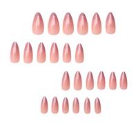 Fashion Long Oval Acrylic Nails 24Pcs Press Ons Nails French Tips Nails For A Quick Manicure Nails Art Accessories