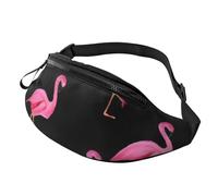 Fashion Lovely Flamingos Bum Bag Fanny Pack for Men Women, Large Waist Pack with Zip Pockets Adjustable Waist Bag for Fitness Exercising Climbing Running Hiking Dog Walking Outdoor
