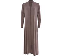 Fashion Lovers Ladies Women Long Sleeve Cardi Length Boyfriend Maxi Cardigan Plus Size UK 8-22 (14, Mocha)