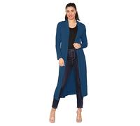 Fashion Lovers Women Long Sleeve Boyfriend Maxi Cardigan Ladies Stylish Longline Cardi Length Outerwear, Cozy Lightweight Knit, Perfect for Layering Cardigan Plus Sizes 8-74 Teal