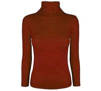 Fashion Lovers Women Stretch Plain Polo Turtle Roll Neck Jumper