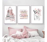 Fashion Makeup Brushes Fashion Books Quotes Print Canvas Painting Wall Art Wall Pictures Posters and Prints Girl Room Decor -40x60cmx3 pcs(no Frame)