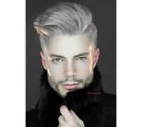 Fashion Man Hairstyle Posters Male Hair Design Wall Art Modern Canvas Painting Hairstyle Prints For Hair Salon Wall Decor Pictures 40x60cmX1 No Frame