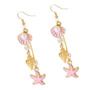 Fashion Marine Life Earrings Metallic Conch Shell Charm Comfortable Earrings Perfect Gift for Girls and Women Beach Party Jewellery Alloy Dangle Earrings, one size, As described