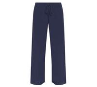 Fashion Mark Womens Flared Wide Leg Baggy ITY Palazzo Ladies Plain Drawstring Waist Plus Size Loose Fit Trouser Pant Size UK 14-28 Navy Blue