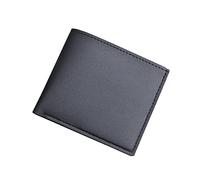 Fashion Men ID Short Wallet Solid Color Bag Oepn Purse Multiple Card Slots Clutch Bag Thread Elastic Wallet (Black, One Size)