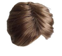 Fashion Men’s Hair Patches Fiber Middle Parted Toupee For Daily Use Hair Coverage Wigs For Quick Styling Synthetic Fiber Wigs