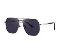 Fashion Men Sunglasses Metal Large Frame Polycarbonate Polarized UV Protection Driving Sunglasses C3 147*142*52mm