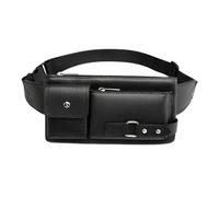 Fashion Men Women Waist Bag Casual Fanny Pack Purse Large Phone Belt Bag Leather Outdoor Travel Phone Bag For Outings, Black-s, One Size