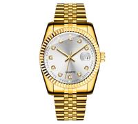 Fashion Men's Analog Quartz Watch Number Classic Calendar Stainless Steel Band Unisex Watches Couple Love Business Watch Gifts