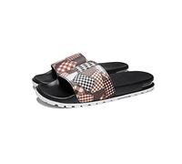 Fashion Men's Open Toe Slip on Slide Sandals Comfort Soft Cushioning Sport Sandals with Plantar Fasciitis Arch Support for Indoor Home Bathroom Poolside (Color : White Blue Size : 40 EU) (White Bro
