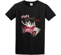 Fashion Men's T-Shirt Bill Haley & The Comets Crew Neck Tops Tee Size 3XL Black