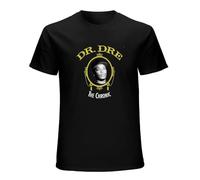 Fashion Mens T Shirt Dr Dre T Shirts Hip Hop Legend Rappers Graphic Chronic Men Printed T Shirt Black XL