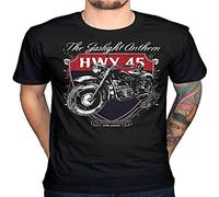 Fashion Mens T-Shirt Funny The Gaslight Anthem HWY 45 T-Shirt New Jersey Get Hurt American Punk Top Tees Black(Small)
