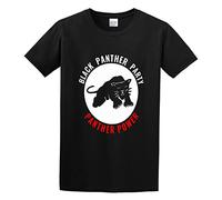 Fashion Men's T-Shirt Panther Party Political Activist 1960S Huey P Newton Crew Neck Tops Tee Black 3XL