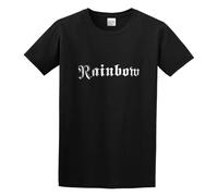 Fashion Men's T-Shirt Rainbow Long Live Rock N Roll Ritchie Blackmore Crew Neck Tops Tee