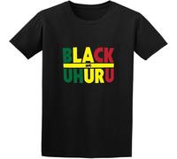 Fashion Men's T-Shirt Uhuru Jamaican Reggae Band Logo Crew Neck Tops Tee Black XL
