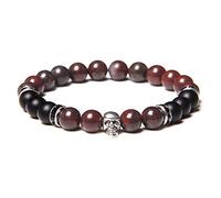 Fashion Men's Tiger Eye Stone Beads Women Natural Lava Volcanic Stone Punk Skeleton Skull Jewelry