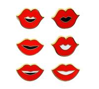 Fashion Metal Pin Mouth Shaped Brooch Elegant Jackets Bag Backpack Badge Eye Catching Accessory For Trendsetters Stylish Brooch