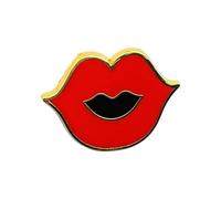 Fashion Metal Pin Mouth Shaped Brooch Elegant Jackets Bag Backpack Badge Eye Catching Accessory For Trendsetters Stylish Brooch