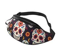 Fashion Mexican Skull Bum Bag | Fanny Pack & Chest Pack | Adjustable Waist Bag for Women & Men | Secure Zip | Lightweight & Compact | Perfect for Travel,Sports,Hiking,Outdoor