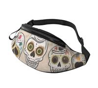 Fashion Mexican Skull Bum Bag | Fanny Pack & Chest Pack | Adjustable Waist Bag for Women & Men | Secure Zip | Lightweight & Compact | Perfect for Travel,Sports,Hiking,Outdoor