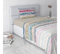 Fashion Microfibre Duvet Cover Set, Made in Italy, Love Lines, Single
