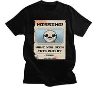 Fashion Missing Vintage The Binding of Isaac T-Shirt for Men Short-Sleeve Video Game Tshirt Summer Cotton Tee Shirt Merch Gift S Black XL