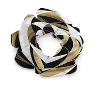 Fashion Modern Black White Gold Triangles Satin Scrunchies Elastic Hair Bands Exquisite Soft Jumbo Scrunchy Thick Fashion Hair Ties Cute Satin Hair Scrunchies for Women Hair Accessories Gift