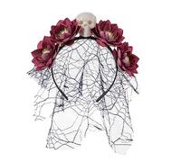 Fashion Multiple Color Flower&Skull Shape Hair Hoop Halloween Headband Stage Wedding Party Women Styling Headband Colorful Flower Crown For Wedding Girls Flower Crown For Girls Taking Photo Crowns