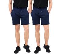 FASHION MY LOVE® 2 Pack Men's Shorts Summer Fleece Jogging Lounge Wear Shorts Men’s Fleece Sweat Shorts with Drawstring Casual, Training, Running and Workout Short for Men Size S-XL