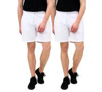 FASHION MY LOVE® 2 Pack Men's Shorts Summer Fleece Jogging Lounge Wear Shorts Men’s Fleece Sweat Shorts with Drawstring Casual, Training, Running and Workout Short for Men Size S-XL