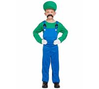 FASHION MY LOVE Boys Kids Super Workman Fancy Dress Costume Children’s Super Plumber Costume 4-12 Years