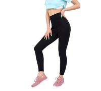 FASHION MY LOVE High Waist Gym Leggings for Women UK - Stretchy Yoga Pants Workout Tights Summer Jeggings Sports Bottoms Sizes 6-14 Black