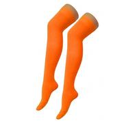 FASHION MY LOVE Ladies Girls Over The Knee Plain Microfiber Socks Assorted Colours Women Thigh High Socks UK Size 4-6