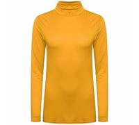FASHION MY LOVE Ladies Polo Roll Neck Long Sleeve Turtle Neck Plain Jumpers for Women Top Womens Ladies New Plain Turtle Polo Roll Neck Long Sleeve Stretch Jumper T-Shirt Tee Top 8-26 Mustard