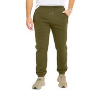 FASHION MY LOVE Men's Trouser Fleece Elasticated Joggers Cuffed Sweatpants with Zip Pockets Fleece Gym Sports Casual Trousers Size S-5XL Olive