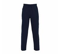 FASHION MY LOVE Navy Men's Joggers UK Zip Pockets Elasticated Open Hem Classic Jog Pants Jog Sweatpants Sports Joggers S