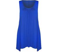 FASHION MY LOVE Sleeveless Summer Tunic Top - Women's Swing Flared Blouse, Plus Size UK 8-26