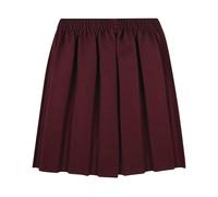 FASHION MY LOVE UK School Uniform Girls Summer Formal Dress Bottom Full Elastic Box Pleat Skirt Only Uniform Wine
