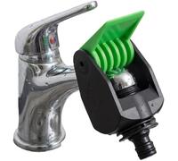 FASHION MY LOVE Universal Tap Connector Adapter Mixer Kitchen Garden Hose Pipe Joiner Fitting Kitchen tap Adaptor to Link Garden/Outdoor Hose with Universal Hose Connector to Angled Kitchen tap, Green